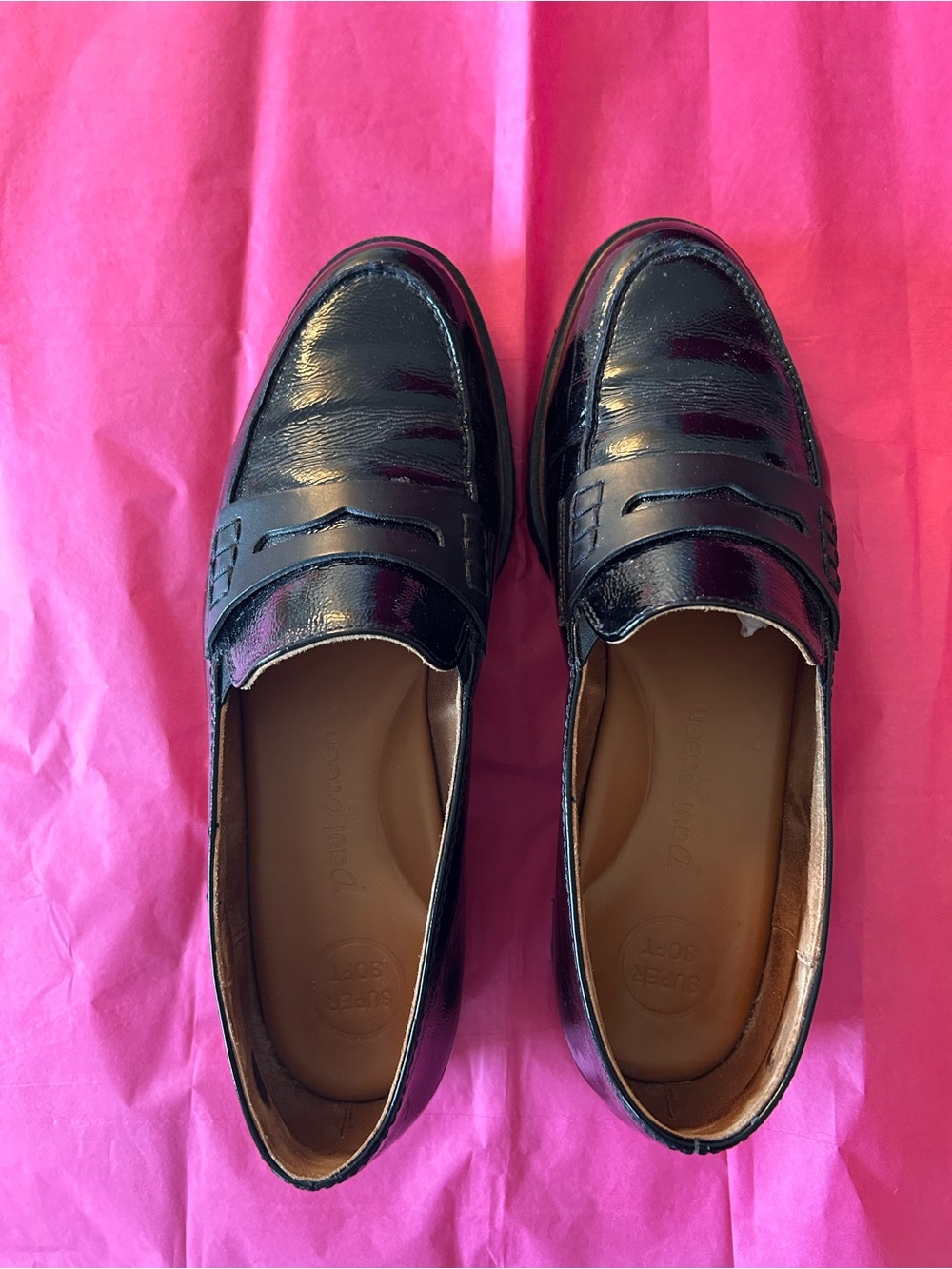 Paul Green Black Patent Leather Penny Loafers